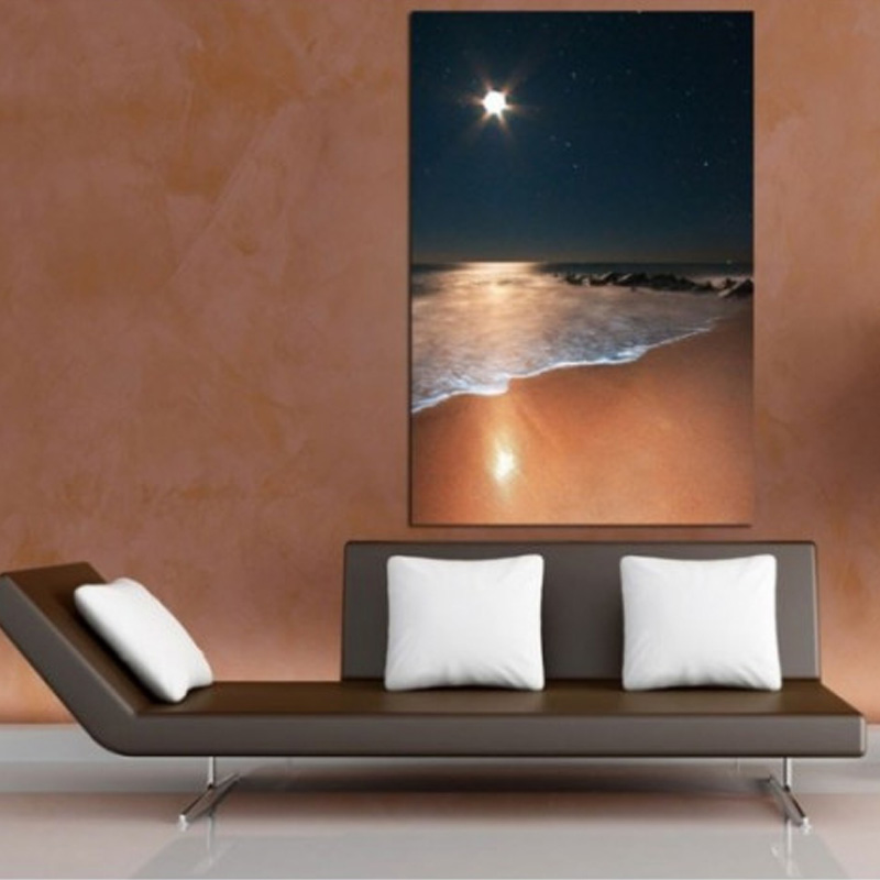 Πίνακας σε καμβά με φεγγάρι στη θάλασσα